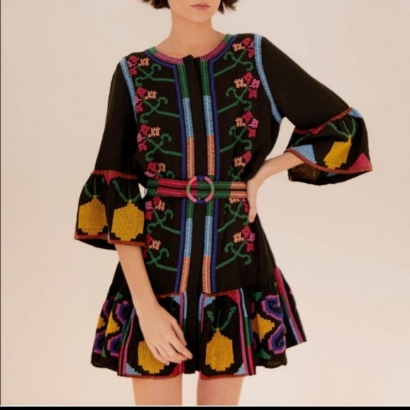 FARM Rio Dresses Farm Rio Cross Stitch Minidress Poshmark